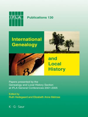 cover image of International Genealogy and Local History